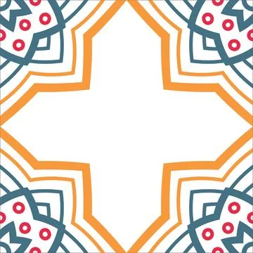 CERAMIC TILE MOTIF Stock Illustration