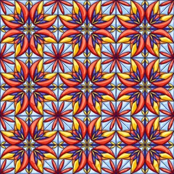 Ceramic tile pattern. Decorative abstract background. Traditional ornate mexican Stock Illustration