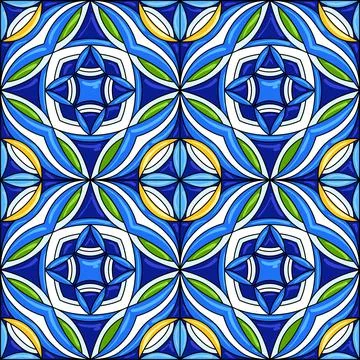 Ceramic tile pattern. Gorgeous seamless pattern. Can be used for wallpaper Ilustración de archivo