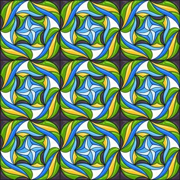 Ceramic tile pattern. Gorgeous seamless pattern. Can be used for wallpaper Ilustración de archivo
