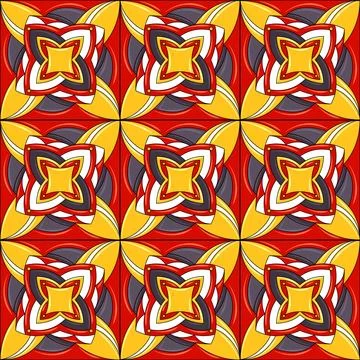 Ceramic tile pattern. Gorgeous seamless pattern. Can be used for wallpaper Illustrazione stock