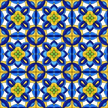 Ceramic tile pattern. Gorgeous seamless pattern. Can be used for wallpaper Stock-Illustration