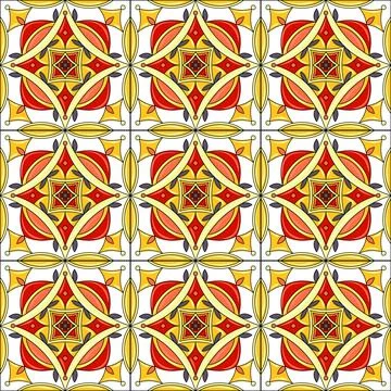 Ceramic tile pattern. Gorgeous seamless pattern. Can be used for wallpaper Stock-Illustration