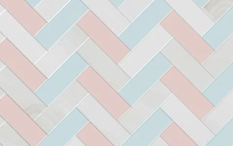 Ceramic tile pattern in gray, blue and pink Stock Illustration