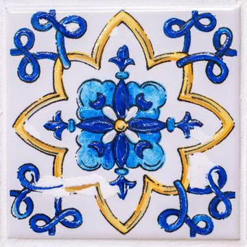 Ceramic tile pattern - kitchen interior facade Stock Photos