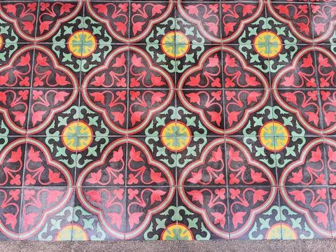 Ceramic tile pattern in morocco style. Abstract background. Stock Photos