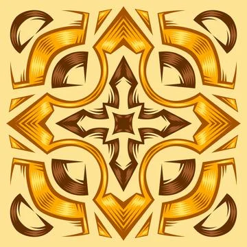 Ceramic tile pattern. Wall or floor texture. Absrtract decorative porcelain Illustrazione stock