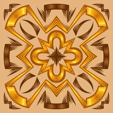 Ceramic tile pattern. Wall or floor texture. Absrtract decorative porcelain Stock Illustration