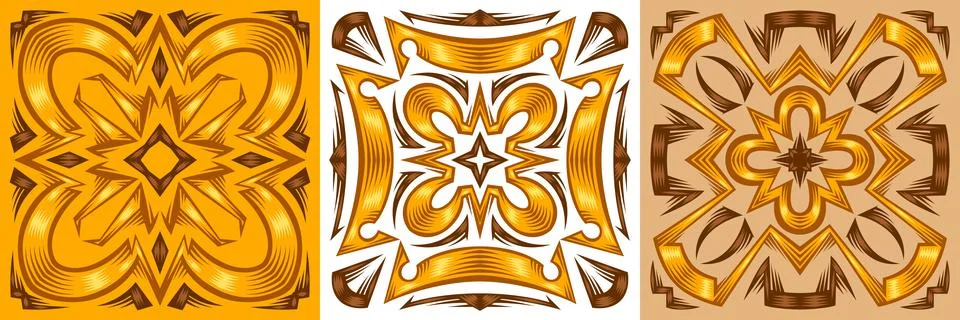 Ceramic tile pattern. Wall or floor texture. Absrtract decorative porcelain Stock Illustration