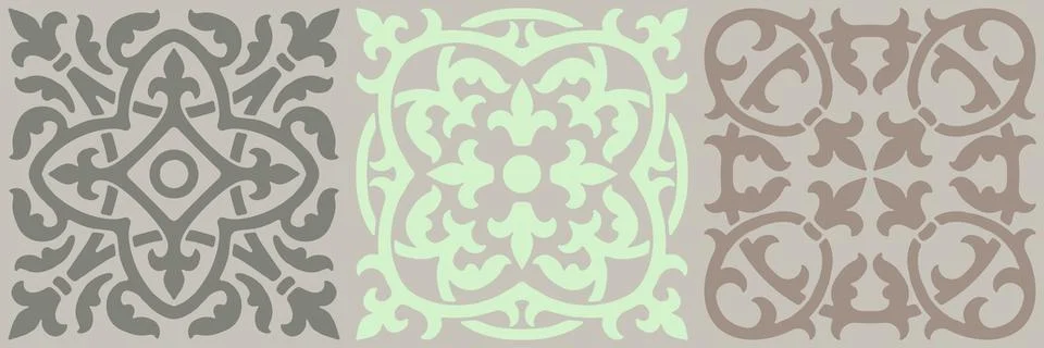 Ceramic tile pattern. Wall or floor texture. Absrtract decorative porcelain Illustrazione stock