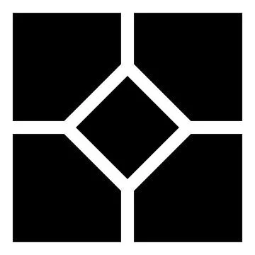 Ceramic tile paving slab icon black color vector illustration image flat styl Illustrazione stock