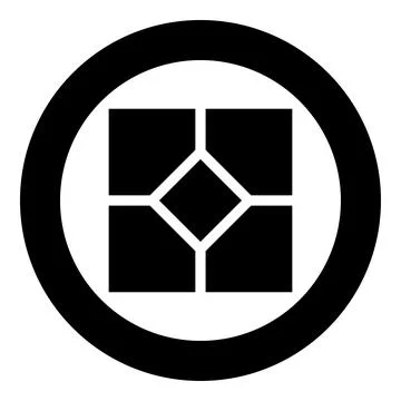 Ceramic tile paving slab icon in circle round black color vector illustrati.. イラスト素材