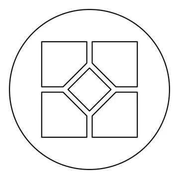 Ceramic tile paving slab icon in circle round black color vector illustrati.. イラスト素材