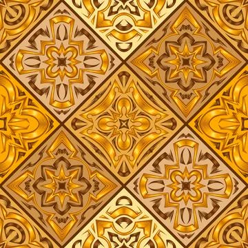 Ceramic tile seamless pattern. Wall or floor texture. Absrtract decorative Illustrazione stock
