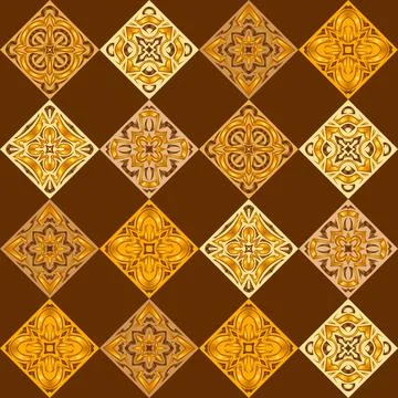 Ceramic tile seamless pattern. Wall or floor texture. Absrtract decorative Illustrazione stock