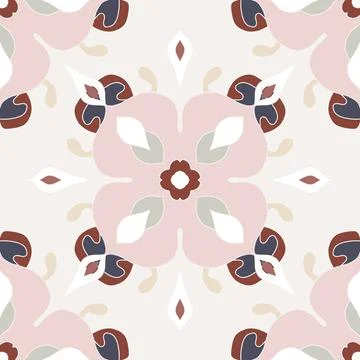 Ceramic tile in turkish style. Seamless colorful patchwork from Azulejo tile Illustrazione stock
