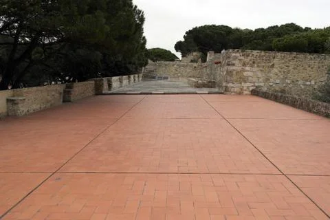 Ceramic tiled floor Stock Photos