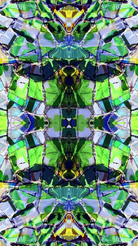 Ceramic tiles gaudi parc guell barcelona vertical Video stock 252984510