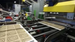 Processes print ceramic tiles. Modern plant, conveyor. Ceramic tile ... Processes print ceramic tiles. Modern plant, conveyor. Ceramic tile ...