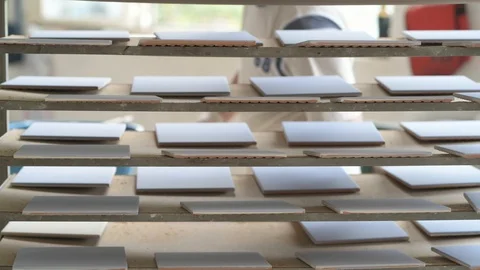 Ceramic Tiles Painting Stock Footage 90088674