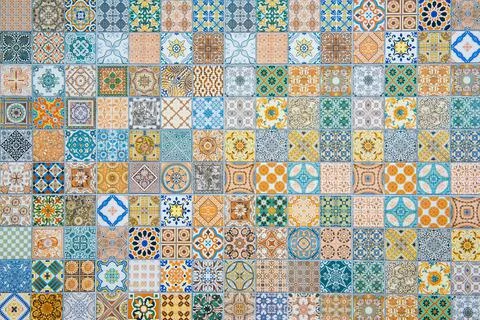 Ceramic tiles patterns Stock Photos