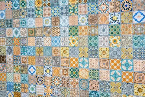 Ceramic tiles patterns Stock Photos