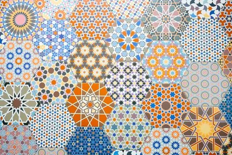 Ceramic tiles patterns Stock Photos