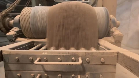 Ceramic tiles raw materials cleaning process in the factory, industrial 5.0 Stock-Footage 296325215