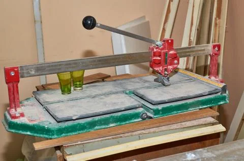 Ceramic tiles tool Stock Photos