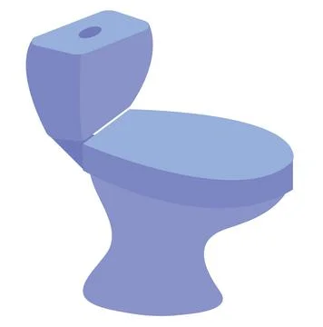 Ceramic toilet and flush barrels. Toilet plumbing equipment. Stock Illustration