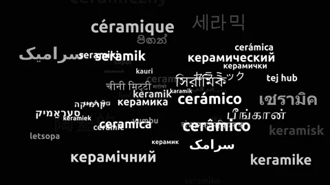 Ceramic Translated in 50 Worldwide Languages Endless Looping 3d Zooming Wordc Video stock 145196713