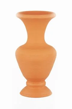 Ceramic vase isolated on white background Stock Photos