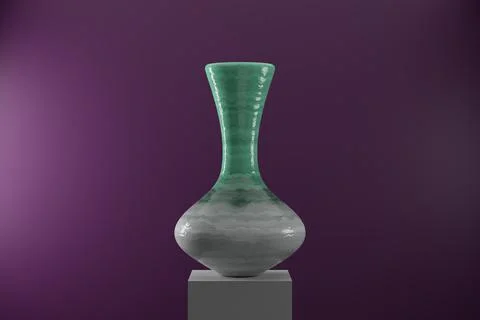 Ceramic vase on a stand Stock Illustration