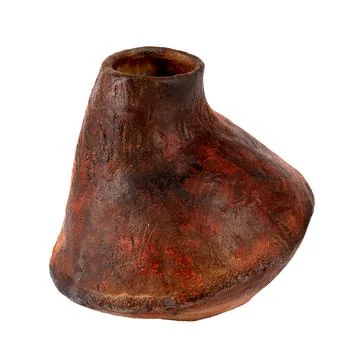 Ceramic vase on white background Stock Photos