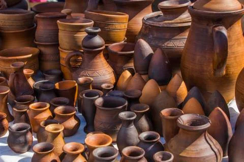 Ceramic vessels Stock Photos