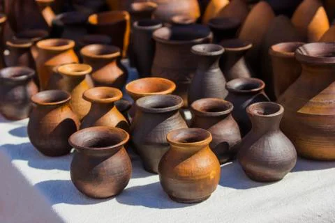 Ceramic vessels Stock Photos