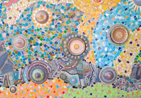 Ceramic wall pattern Stock Photos