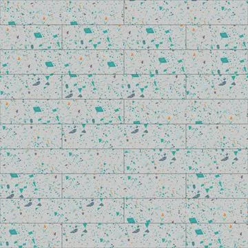 Ceramic wall Tiles with Terazzo Pattern Stock-Illustration