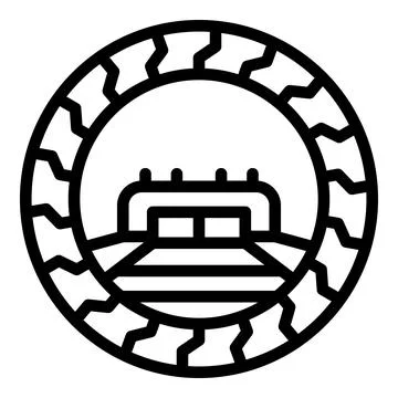 Ceramic wheel making icon outline vector. Art class Stock Illustration