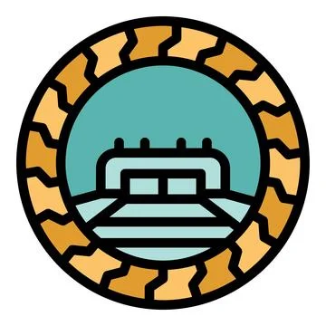 Ceramic wheel making icon vector flat Stock Illustration