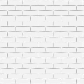 Ceramic white brick tile wall. Vector illustration. Eps 10 Stock Illustration