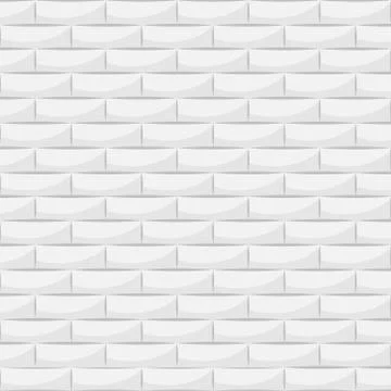Ceramic white brick tile wall. Vector illustration. Eps 10 Stock Illustration