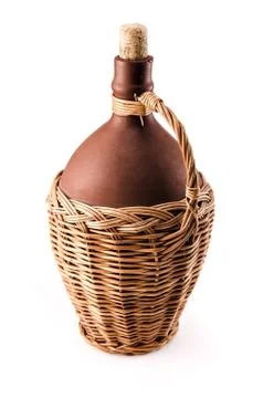 Ceramic wine bottle Foto stock