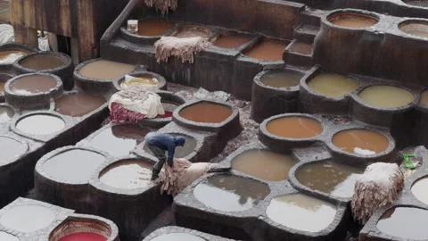 Ceramic workshop in Fez, Morocco. Vídeo Stock 331781419