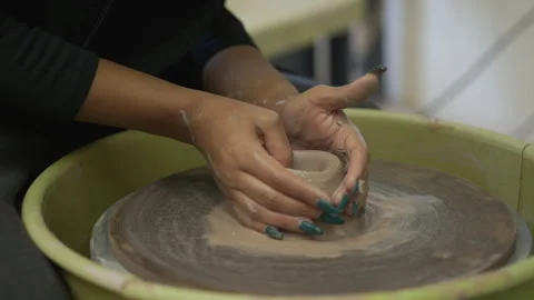 Ceramics class 04 Stock Footage 134198872