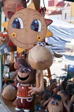 Ceramics at the fair Stock Photos