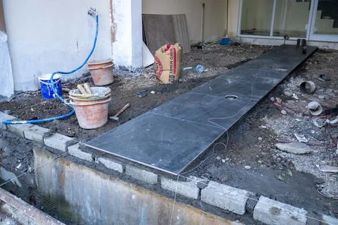 Ceramics installation process Stock Photos