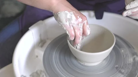 Ceramics preparation process, arts and crafts Stock Footage 158711757