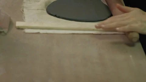 Ceramist work in the workshop. Stock Footage 128094684