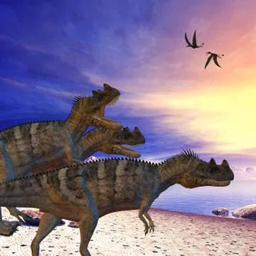 Ceratosaurus on the Prowl Stock Illustration